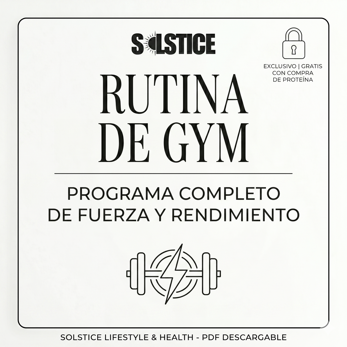 RUTINA DE GYM SOLSTICE